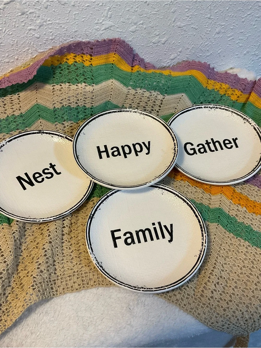 Pier 1 Farmhouse family nest happy gather thanksgiving set of 4
